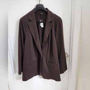 Lane bryant  coffee brown pointe 1 button blazer work wear  office wear ,